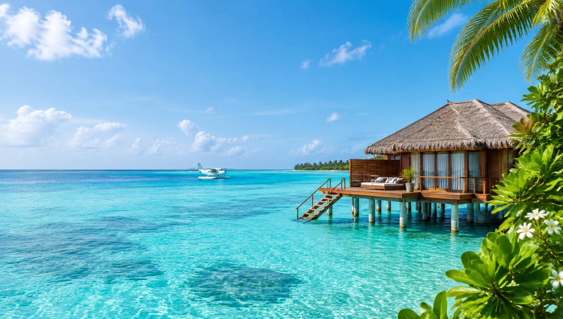 Overwater villa in the Maldives